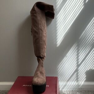 Nature Breeze Brown Over the Knee Boots